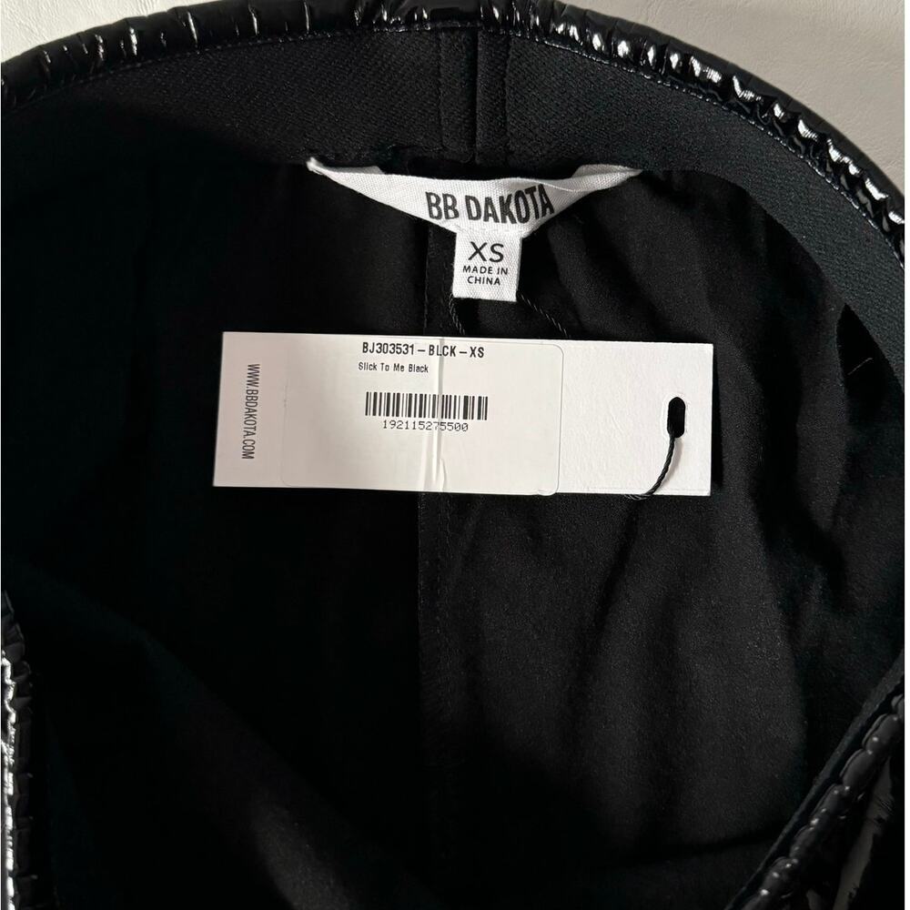 BB Dakota Black Slick To Me Vinyl Leggings Size XS - Picture 6 of 9
